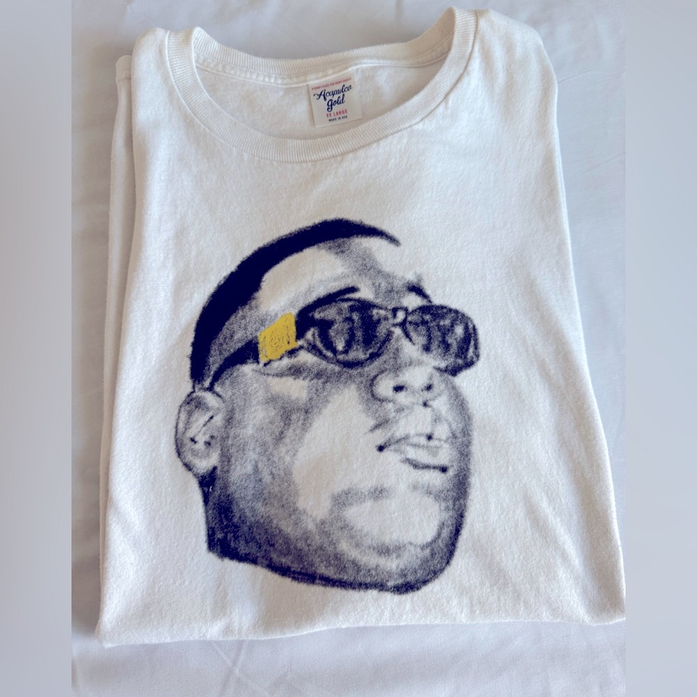 HOMAGE White Tee with Iconic Face Graphic